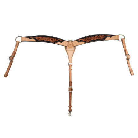 Pettorale western con decorazione floreale scura Pool's