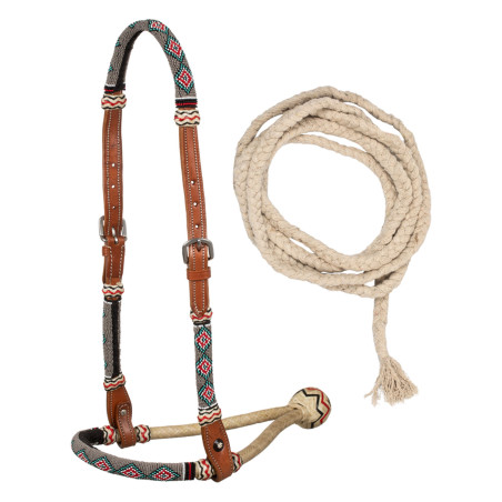 Set bosal perle di sabbia con redini in cotone mecate Pool's