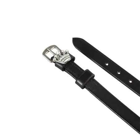 Lacci per speroni in pelle con decorazioni in strass Equestro