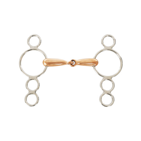 Filet a 4 anelli per pony in rame 10,5 cm Umbria Equitazione