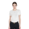 T-shirt tecnico da allenamento da donna taglio slim Equestro - Bianco