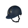 Casco HKM Illusion - Blu scuro / dorato