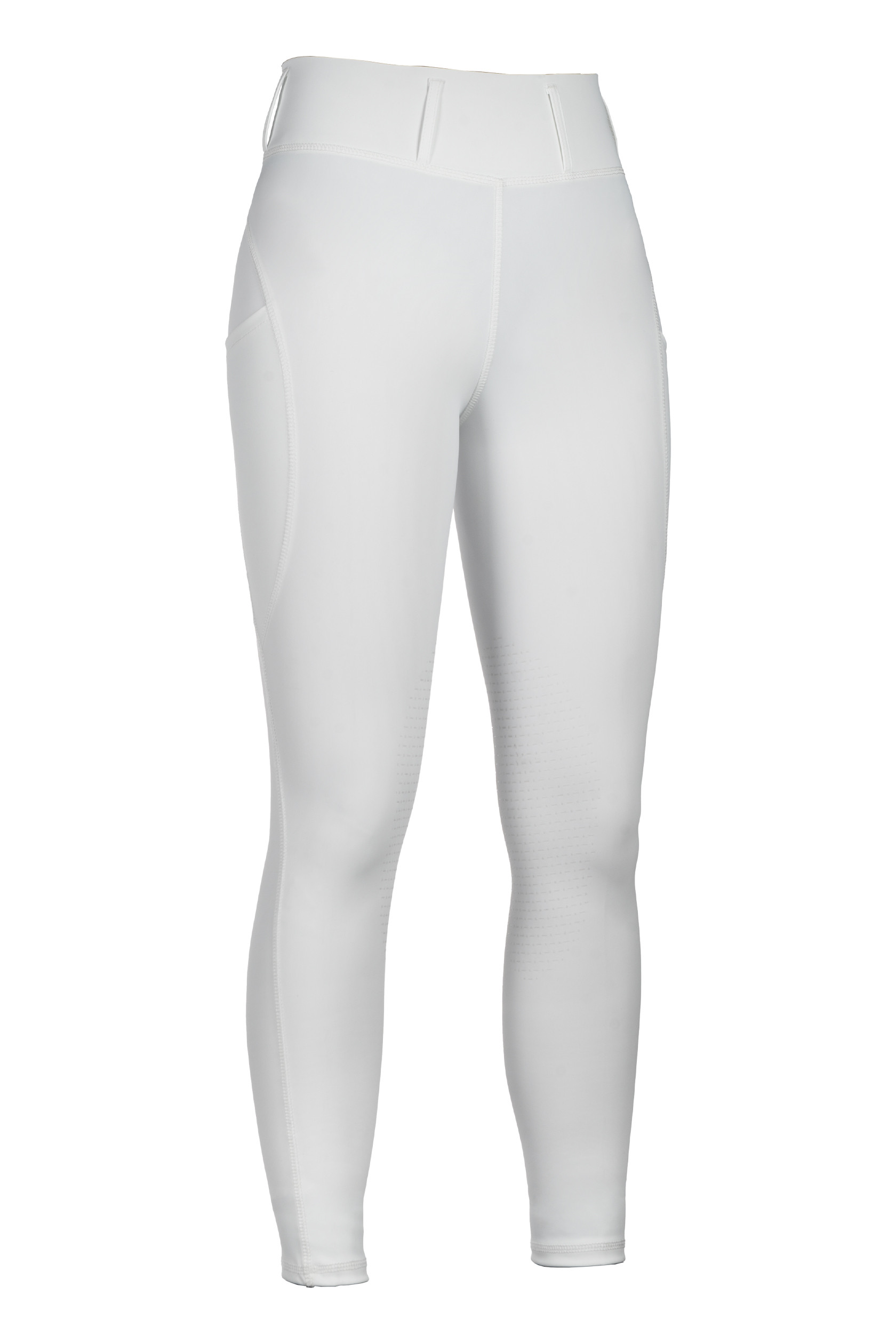Leggings HKM Jil a vita alta con inserti in silicone Bianco Leggings HKM Jil a vita alta con inserti in silicone Bianco