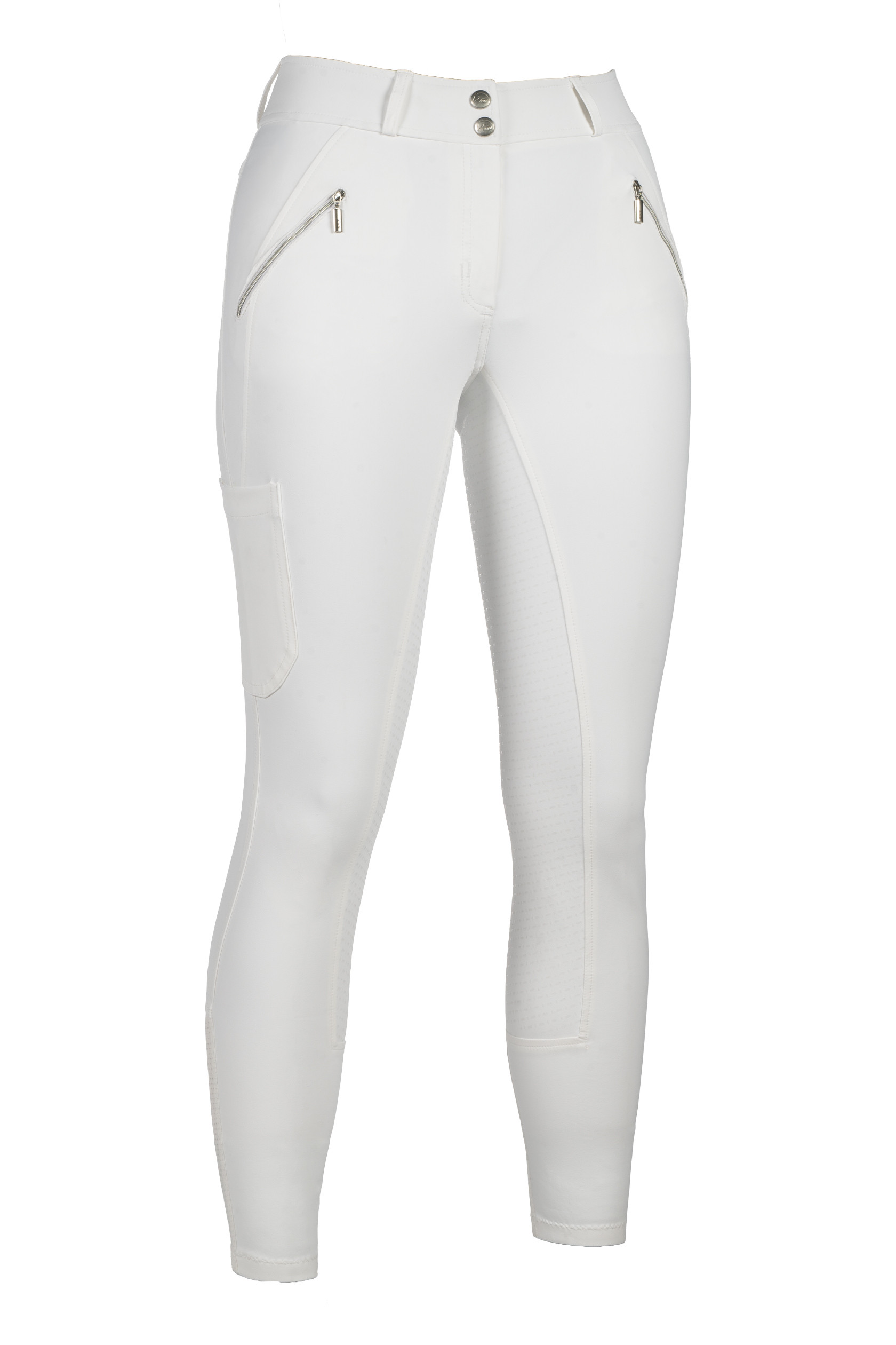 Pantaloni HKM Lia a vita alta con grip in silicone a tutta lunghezza Bianco Pantaloni HKM Lia a vita alta con grip in silicone a tutta lunghezza Bianco
