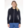 Felpa con zip Harcour Sworm donna - Nero