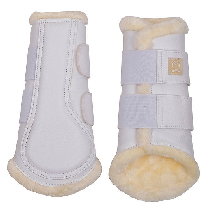 Ghette Montar in pelle PU per 4 Bianco