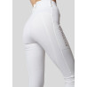 Leggings Montar Michelle logo full grip donna - Bianco / oro rosa