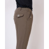 Pantaloni Montar Gary uomo grip ginocchia - Fango