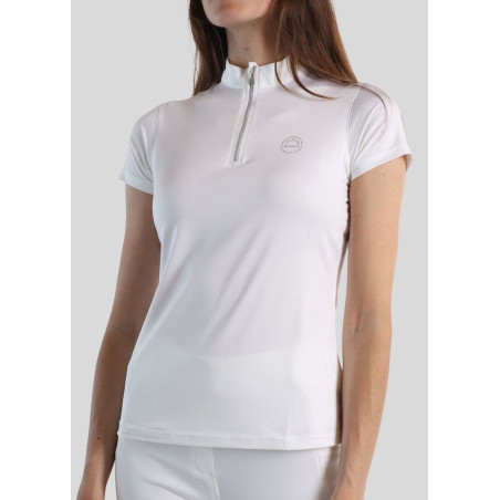 Polo da concorso Montar Everly logo con cristalli Curve donna