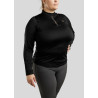 Polo Montar Briella a maniche lunghe crystal Rose gold Curve donna - Nero