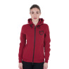 Felpa con cappuccio da donna Equestro con zip - Nero totale