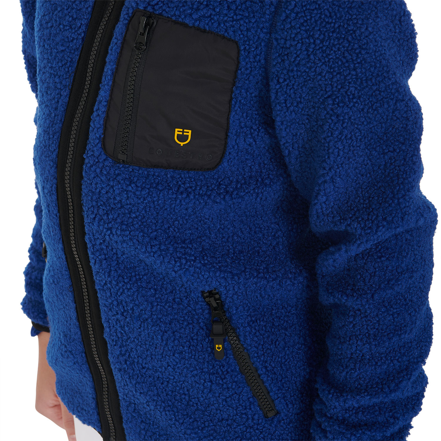 Felpa in pile per bambini con cerniera Equestro Nero Felpa in pile per bambini con cerniera Equestro Nero