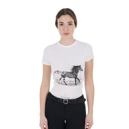 T-shirt in cotone Equestro donna Horse Lover