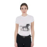 T-shirt in cotone Equestro donna Horse Lover - Bianco