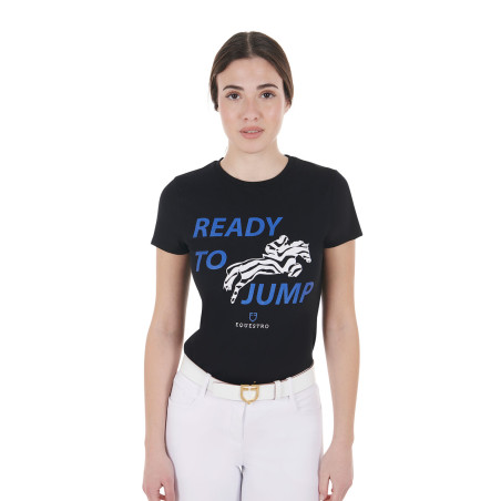 T-shirt Equestro in cotone da donna Ready to Jump
