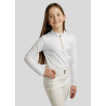 Polo Montar MoEverline junior rosa oro maniche lunghe - Bianco