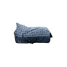 Coperta highneck HKM Glasgow 1200D fodera in pile - Blu scuro / a quadri