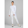 Pantaloni da donna Pikeur New Candela con falso fondello in pelle 3978 a vita alta - Bianco