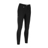 Pantaloni Pikeur da donna New Lugana con falso fondo in pelle 0908 vita media - Nero