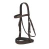 Briglia piatta Hunter LeMieux con redini intrecciate - Havana / argento