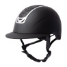 Casco da equitazione con ornamento in cristallo Horze Arix II - Grigio fumo