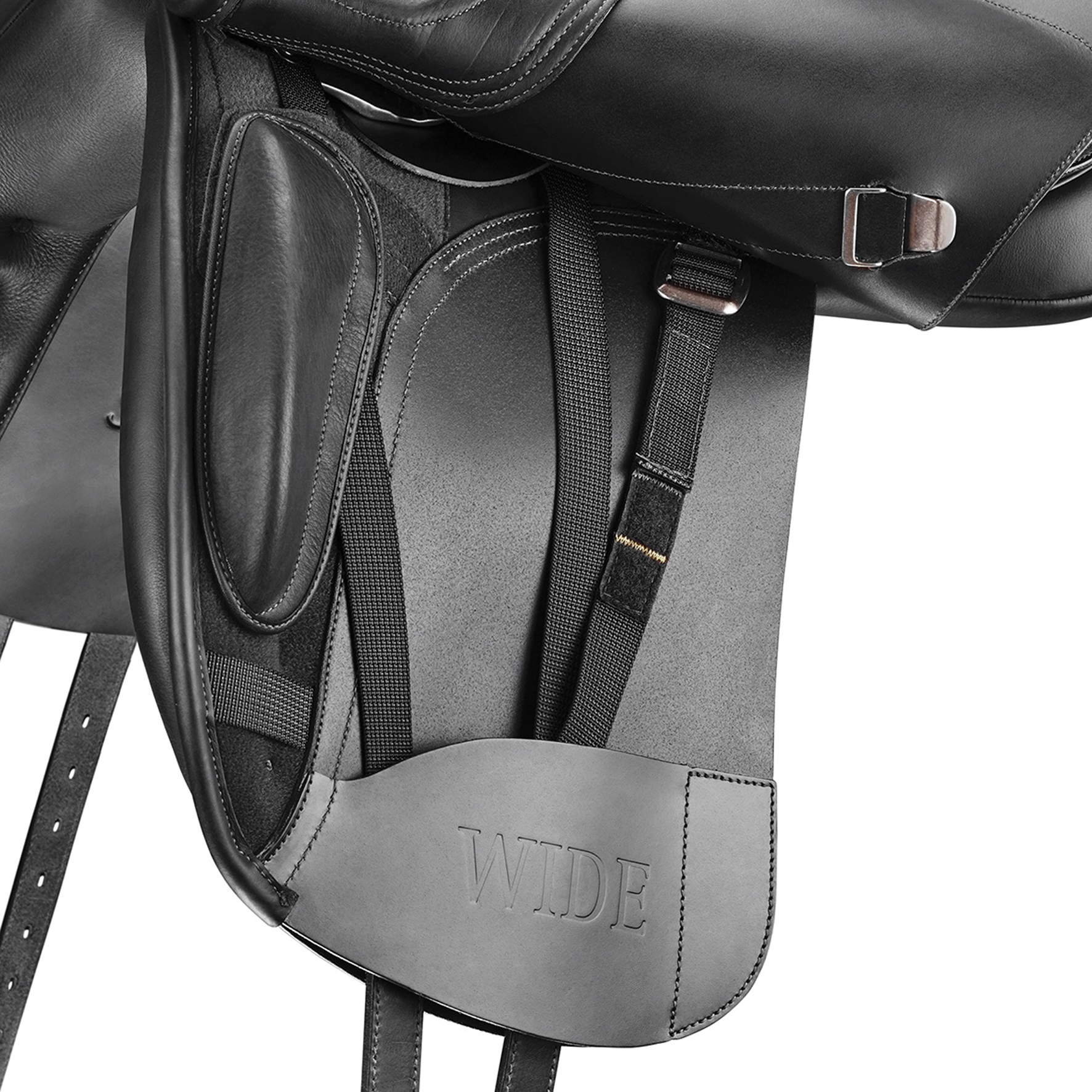 Sella da dressage Bates Wide in cuoio Heritage Nero Sella da dressage Bates Wide in cuoio Heritage Nero