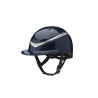Casco Charles Owen Halo Luxe visiera larga - Marine / platino brillante