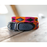 Collare per cane Polo HFI - Nero / arancione / rosa