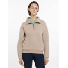 Maglione LeMieux con collo a quarto zip Keira donna - Mandorla