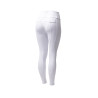 Pantaloni da equitazione Horze Leonie donna con fondo integrale - Bianco brillante