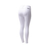 Pantaloni da gara Horze Grand Prix III con grip integrale da donna - Bianco brillante