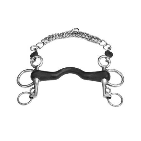 Morso Pelham Jump'In rami piccoli in gomma rigida