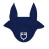 Cuffia anti-mosche in tessuto tecnico con logo Equestro - Mare / bianco