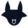 Cuffia anti-mosche in tessuto tecnico con logo Equestro - Marino / bianco