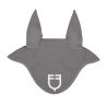 Cuffia anti-mosche in tessuto tecnico con logo Equestro - Grigio / bianco