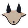 Cuffia anti-mosche in velluto e tessuto tecnico Equestro - Sabbia / nero