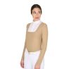 Polo da concorso Donna Maniche Lunghe con Bottoni Equestro - Beige