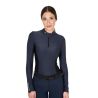 Polo Tecnico da Allenamento Donna Maniche Lunghe Equestro - Blazer marine