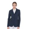 Damen-Wettkampfjacke perforiert 3 Knöpfe Equestro - Blazer marine