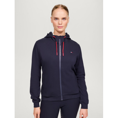 Felpa con zip Tommy Hilfiger Equestrian Kingston donna
