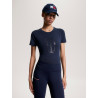 T-shirt Tommy Hilfiger Equestrian Manhattan a maniche corte da donna - Blu navy