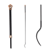 Frustino da dressage Waldhausen Noblesse - Nero / oro rosa