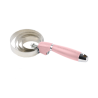 Striglia metallica rotonda Waldhausen con manico in gel - Linnea rosa
