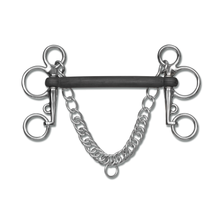 Pelham in gomma Waldhausen con cannone rigido anatomico