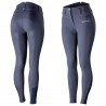 Pantaloni con fondo in silicone effetto pelle Tiffany B Vertigo donna - Blu navy