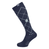 Calze da equitazione ELT Argyle - Blu profondo / blu pietra