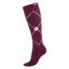 Calze da equitazione ELT Argyle - Rosso vellutato
