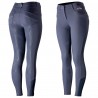 Pantaloni con fondo in silicone effetto pelle B Vertigo Olivia da donna - Blu navy