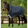Coperta Horseware Rhino Wug Turnout 0g - Nero / quadri bianco grigi