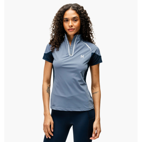 Polo 1/4 zip Horseware Stamina maniche corte